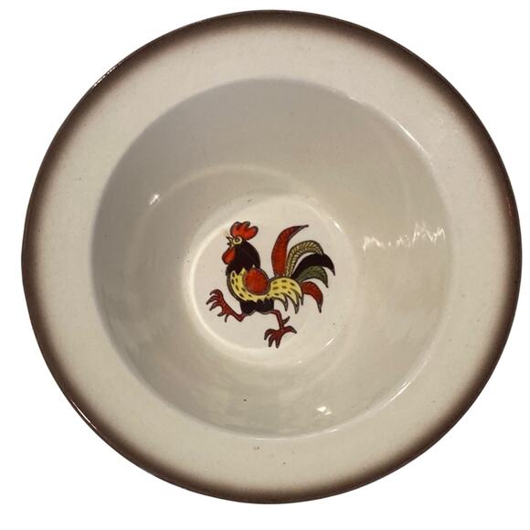 Metlox Poppytrail Red Rooster Bowl Vintage 6" - Picture 1 of 5